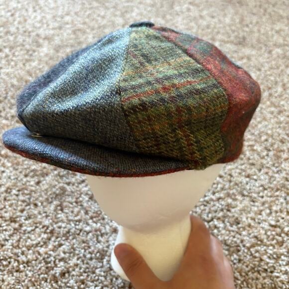 Shandon Headwear Other - Shandon Headwear Mens Flat Cap Multicolor Patchwork Donegal Tweed Wool Hat 7 1/8